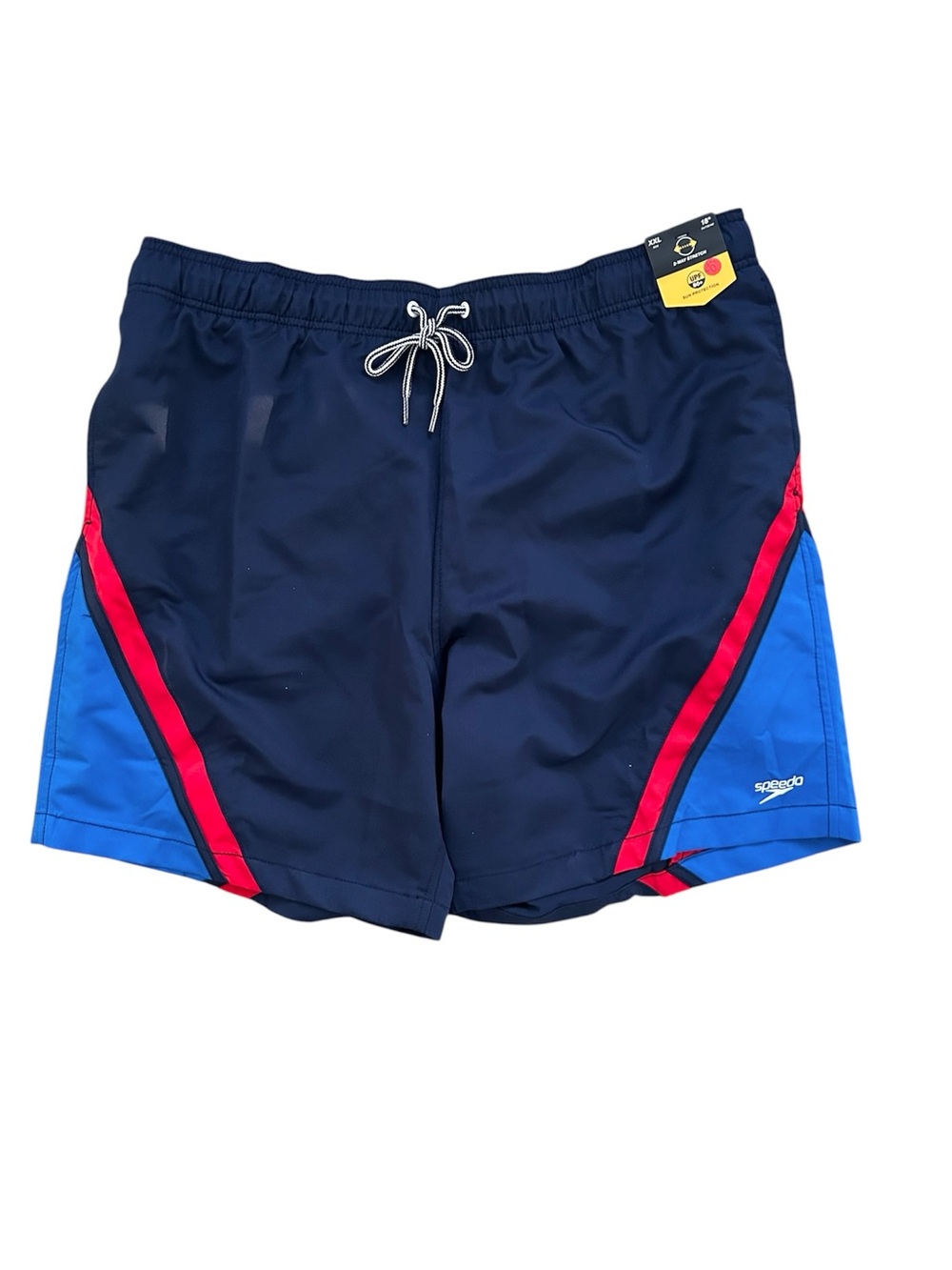 NWT Speedo Men’s Swim Trunks Liner Drawstring Pockets UPF 50 Outseam 18” Sz XXL